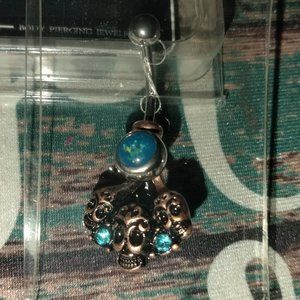 OUFER SKULL BELLY BUTTON JEWELRY